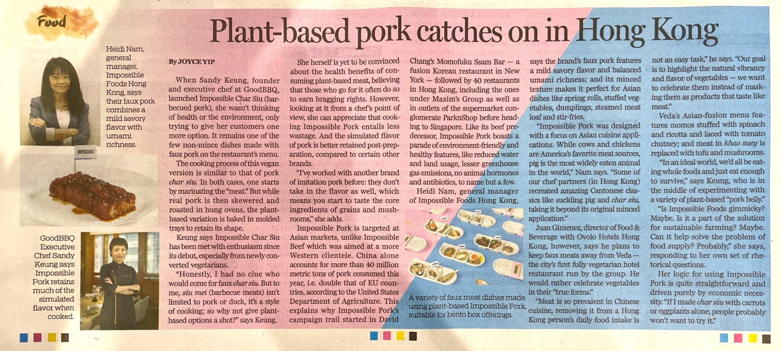 Plant-based pork catches on in Hong Kong
